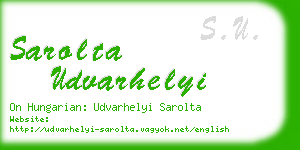 sarolta udvarhelyi business card